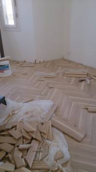 Pose Parquet bâton rompu